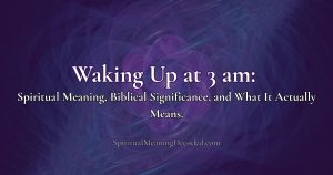 waking up at 3am spiritual meaning